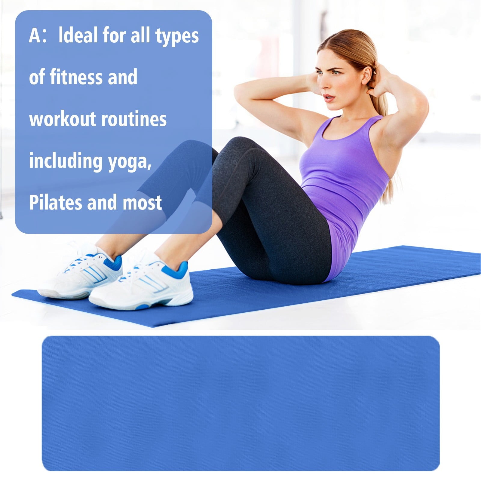 Cork Rubber Non-Slip Yoga Mat
