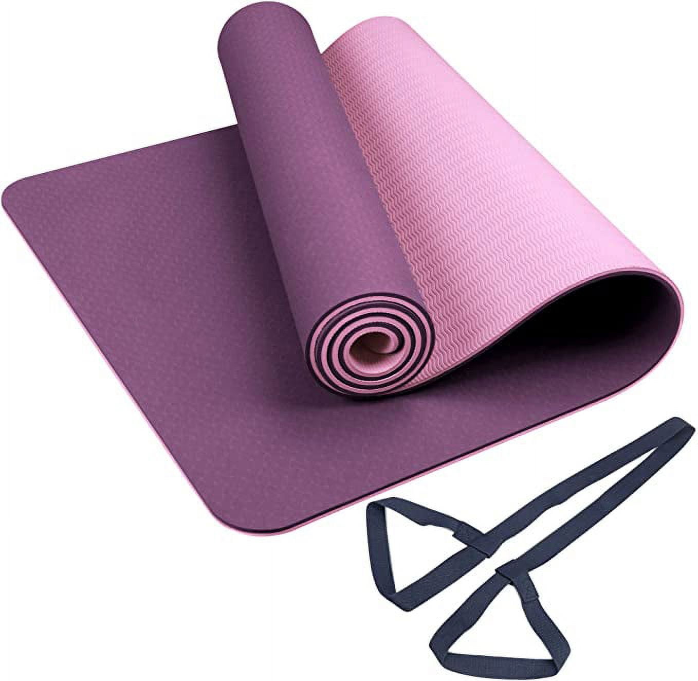 Non-Slip Yoga Mat 8mm with Strap