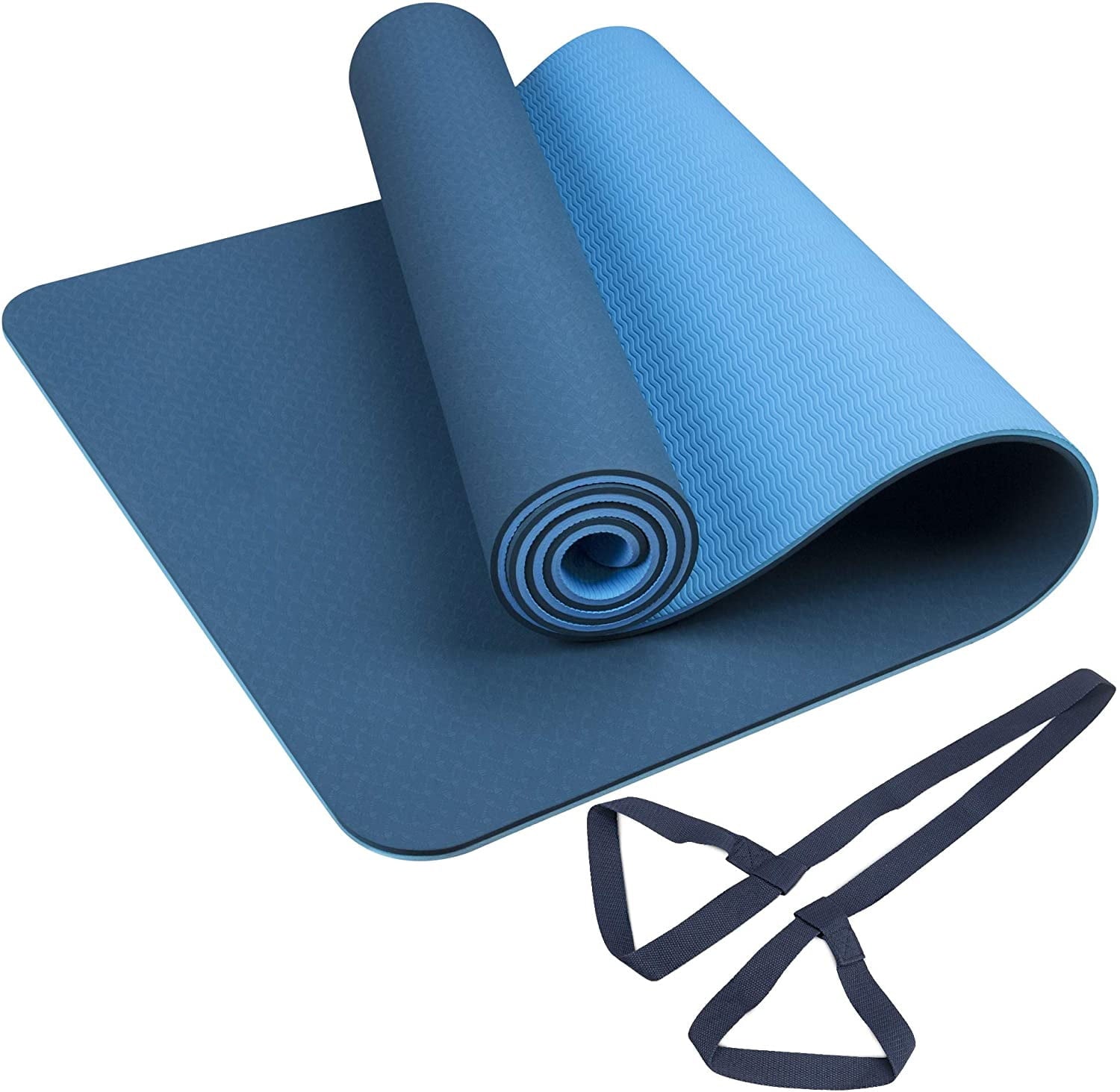 Non-Slip Yoga Mat 8mm with Strap