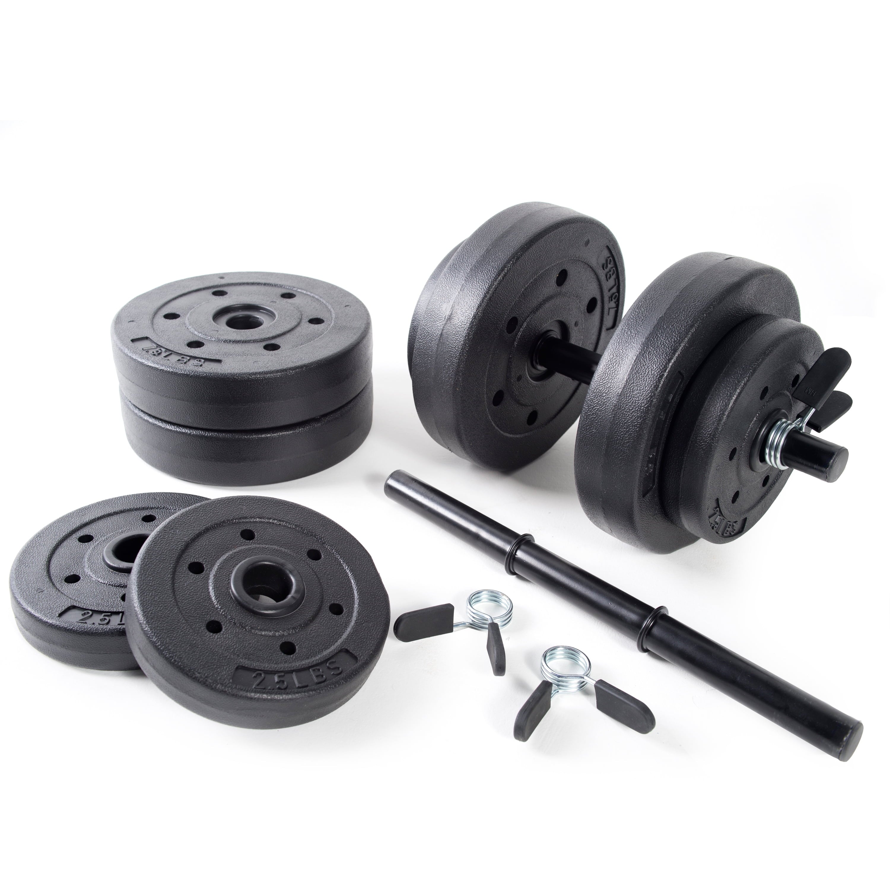 Adjustable 40lb Vinyl Dumbbell Set