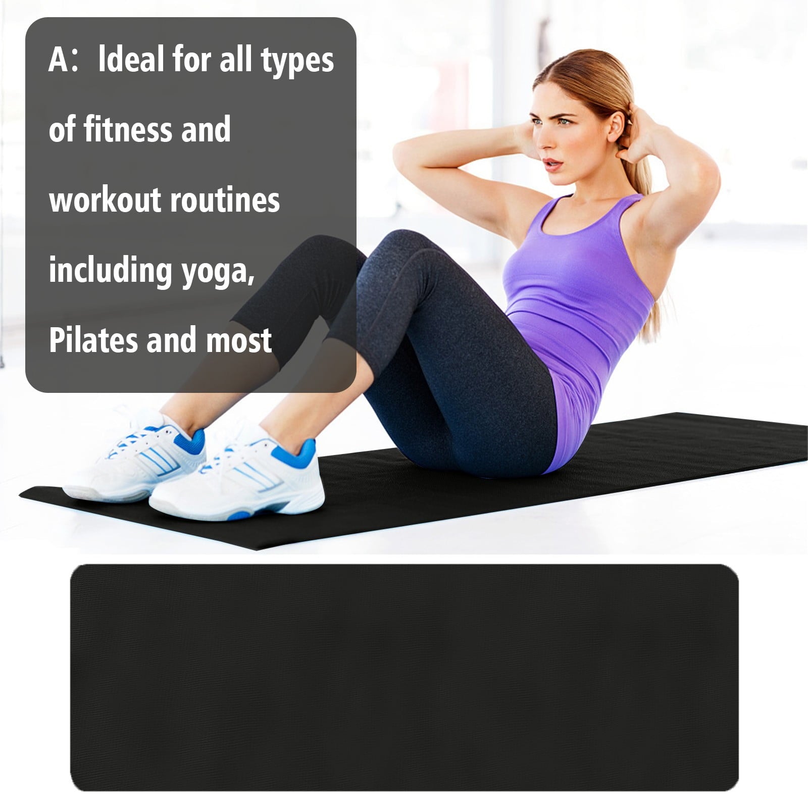 Cork Rubber Non-Slip Yoga Mat