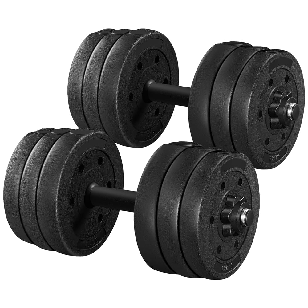 44lb Adjustable Dumbbell Set, Black