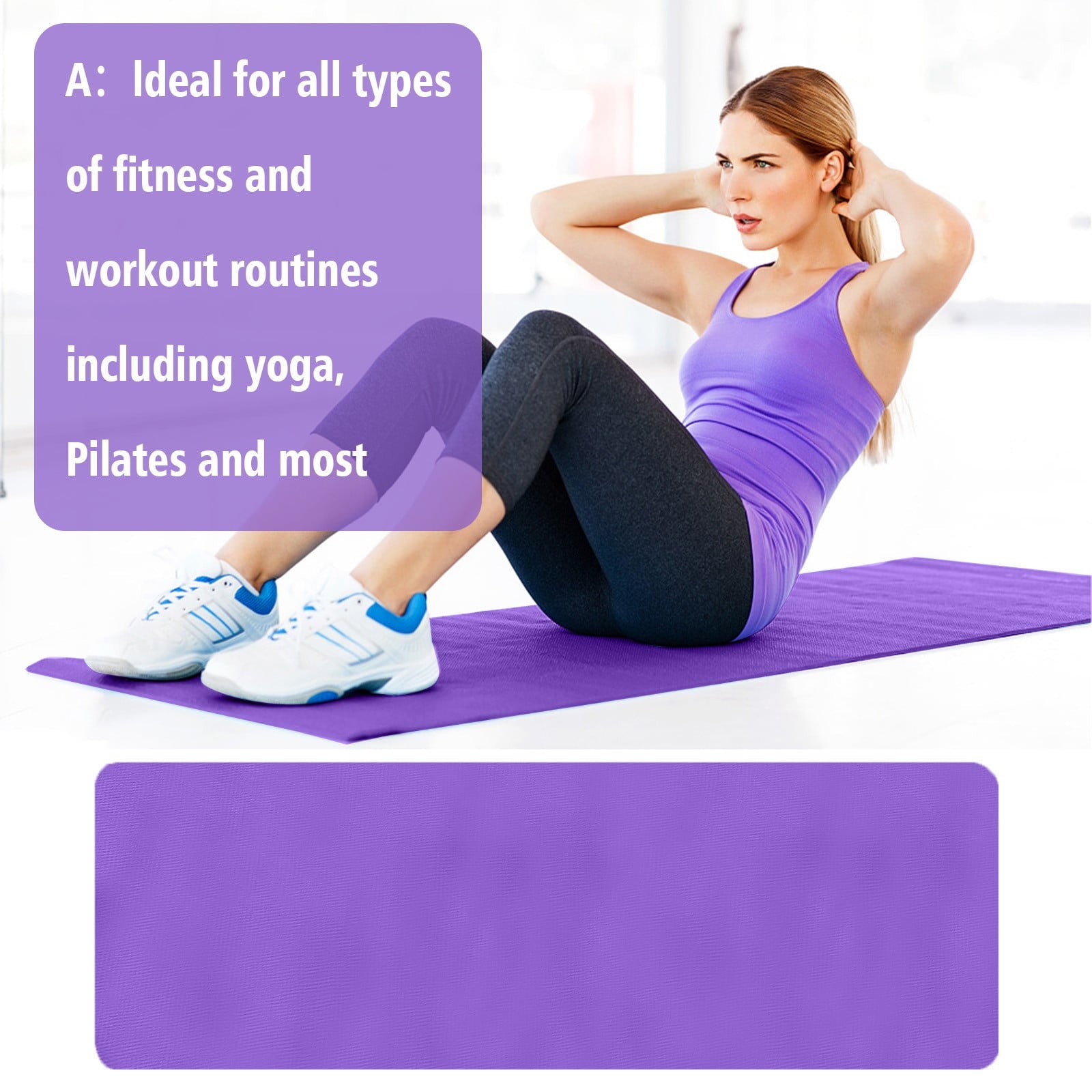 Cork Rubber Non-Slip Yoga Mat